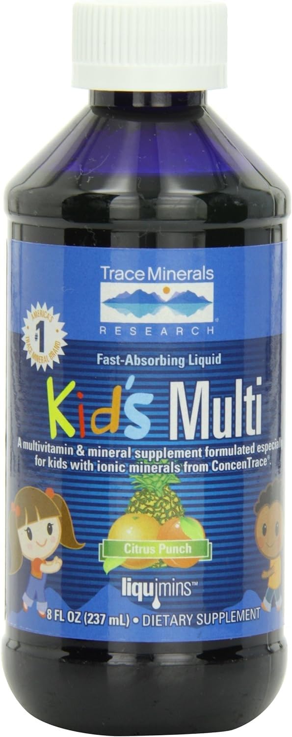 Trace Minerals multivitamínico infantil, botella lista para uso diario