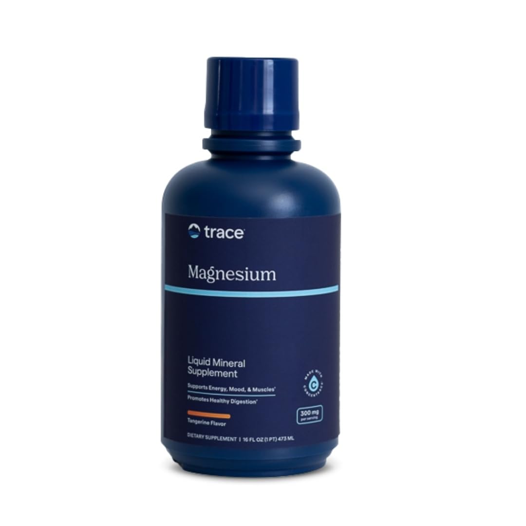 Trace Minerals LQM01 magnesio líquido en botella, sabor agradable para uso diario.
