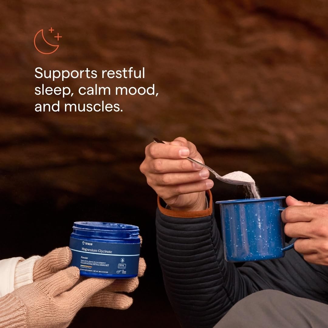Trace Minerals magnesio glicinato preparado en agua, disolución rápida y bebible