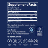 Trace Minerals Magnesium Glycinate, versión vegana para estilo de vida sin gluten.