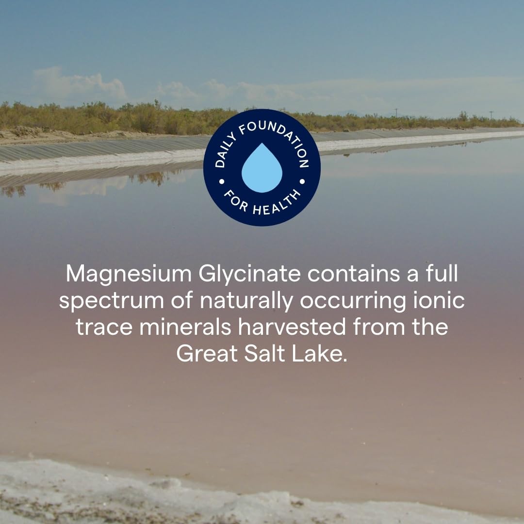 Trace Minerals Magnesium Glycinate, preparado para mezclar en bebida diaria.