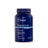 Trace Minerals Magnesium Gummies: botella de gomitas sabor frutos del bosque para bienestar diario.