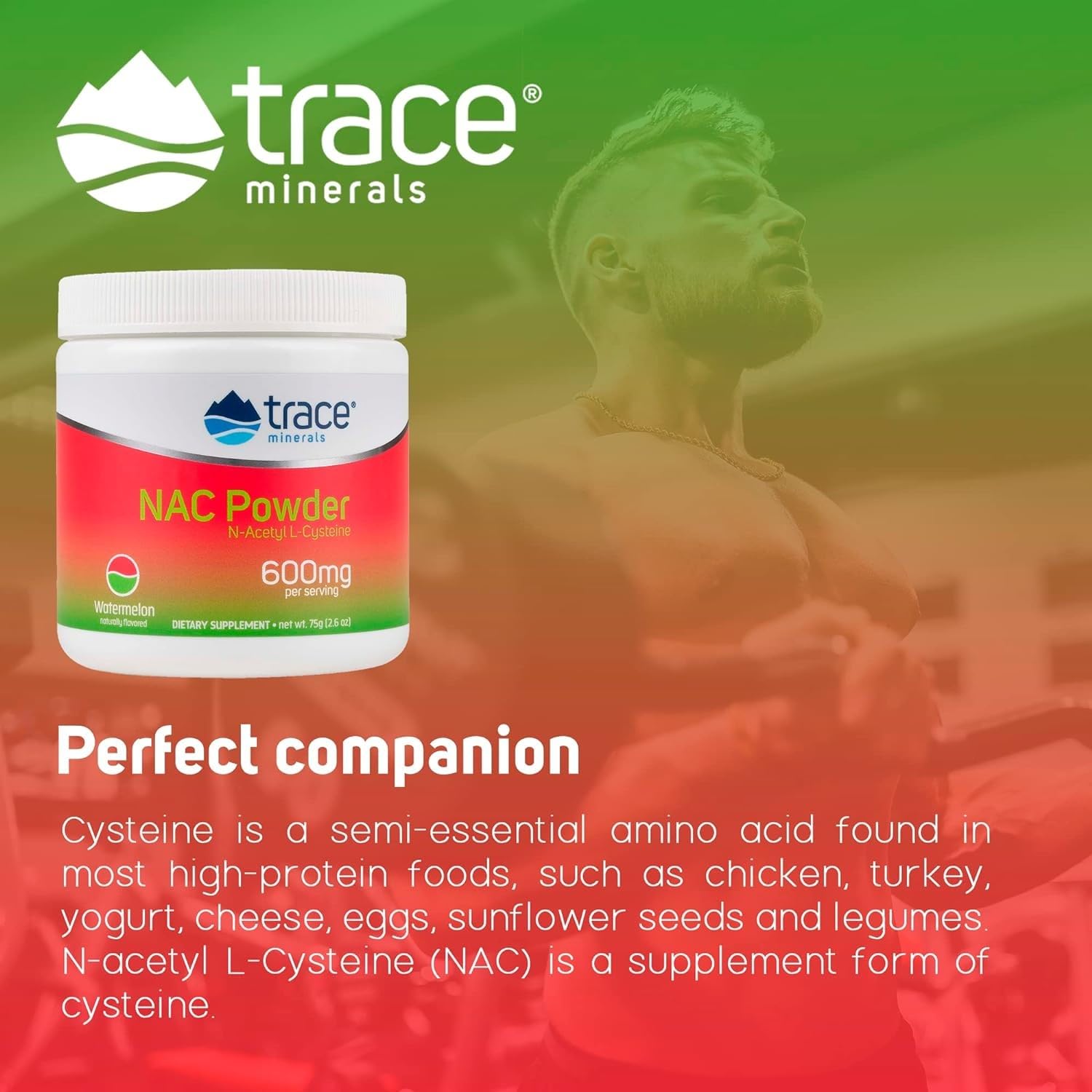 Trace Minerals NAC polvo con presentación de paquete práctico