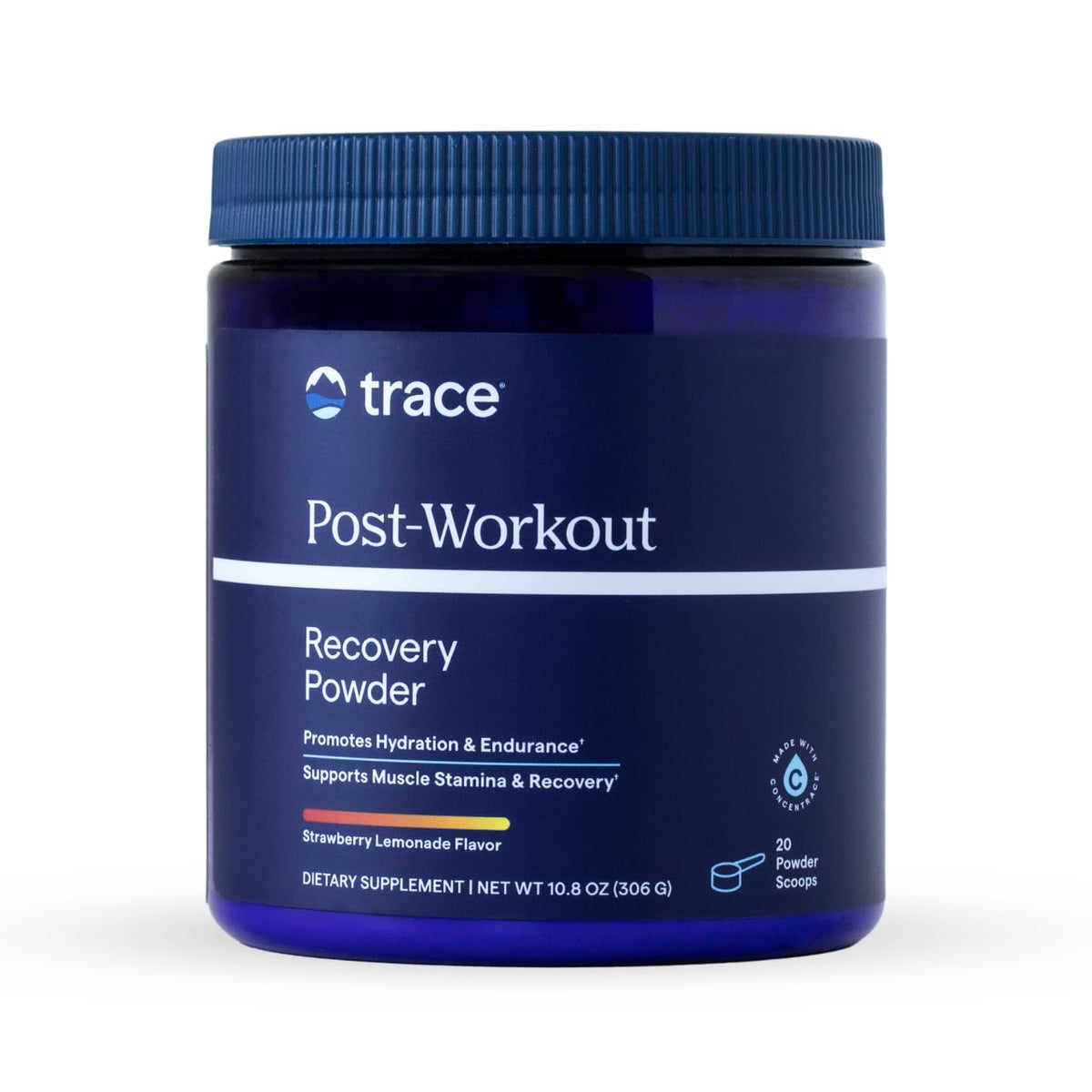 Trace Minerals Post-Entrenamiento, bebida fresa-limón para hidratar durante el ejercicio