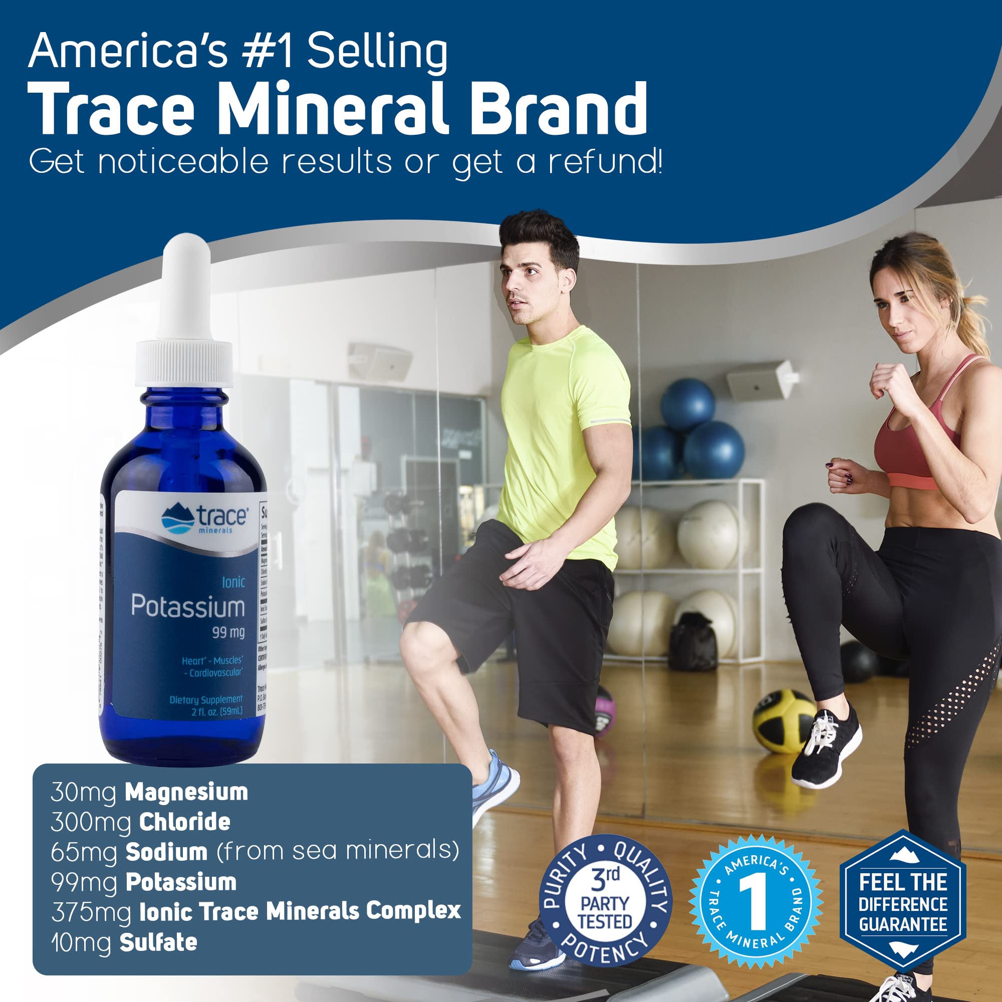 Trace Minerals Potasio Ionic: opción vegana y no-OGM para bienestar diario