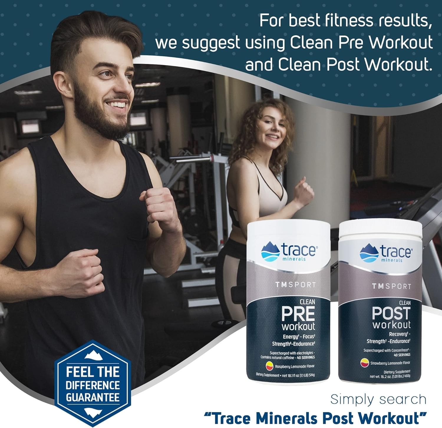 Trace Minerals Pre-Workout elaborado en Estados Unidos con fuente unica.
