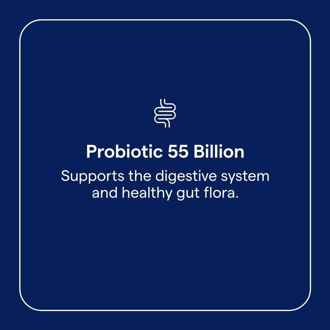 Trace Minerals Probiotic 55 mil millones: etiqueta frontal sin gluten