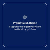 Trace Minerals Probiotic 55 mil millones: etiqueta frontal sin gluten