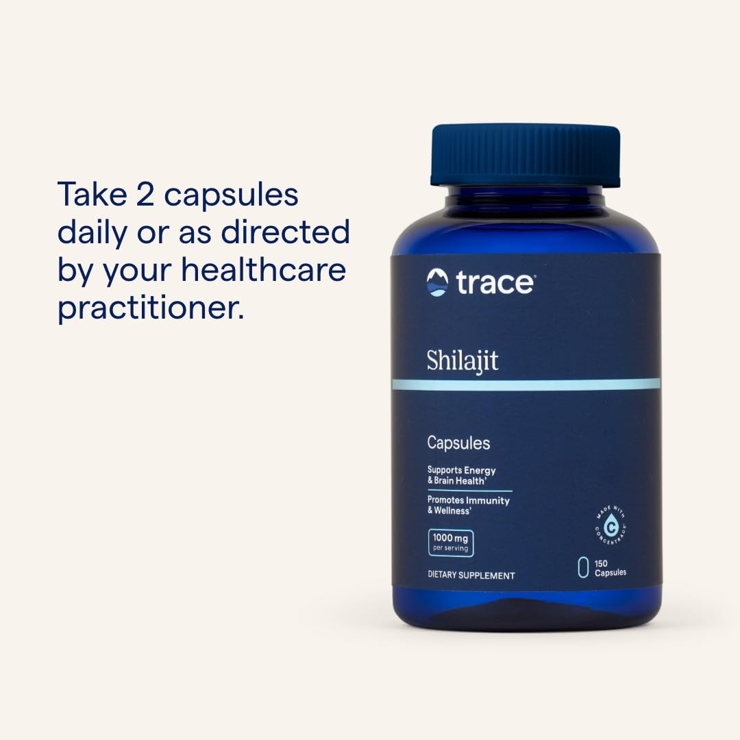 Trace Minerals Shilajit Capsules, uso diario, apoyo a la rutina de bienestar.