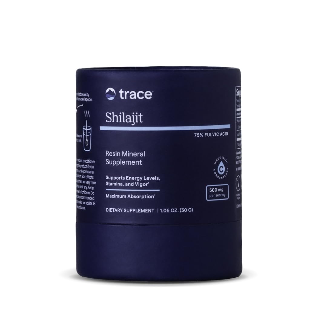 Trace Minerals Shilajit Resin: botella con vertido para apoyo diario de energía