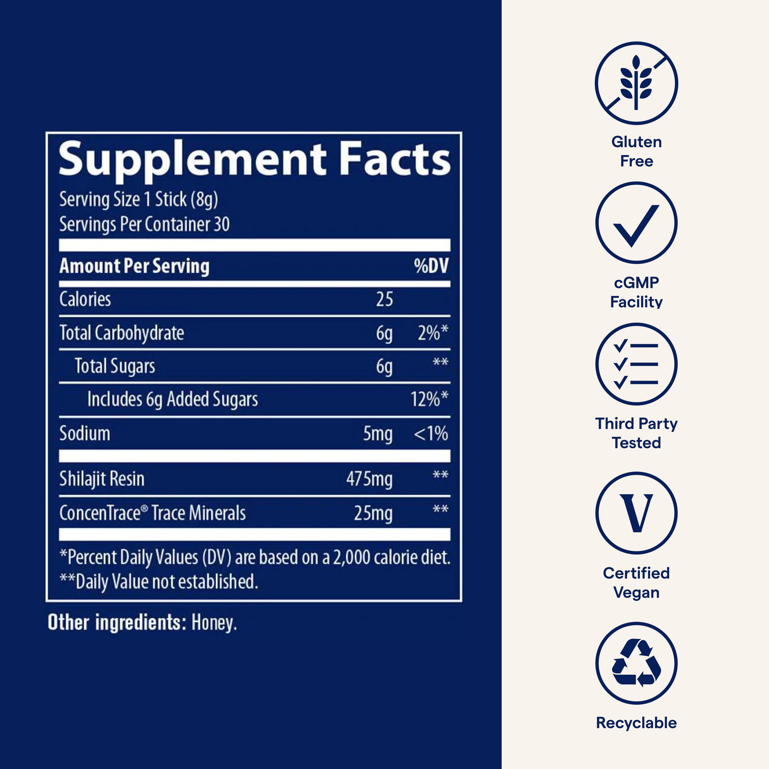 Trace Minerals Shilajit Uso Diario: apoyo a energía y digestión.
