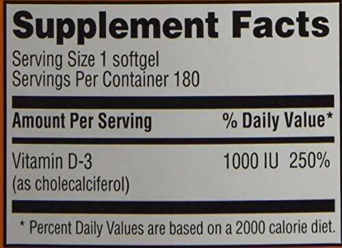 Trader Joe's Vitamina D-3 con gelatina, no apta para veganos, uso diario.