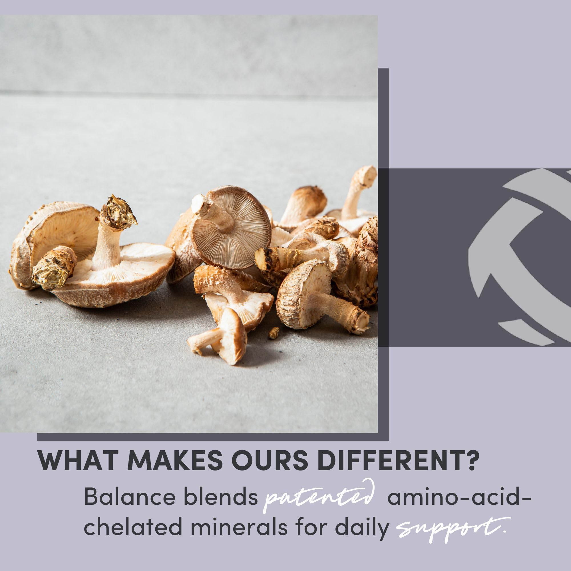 Etiqueta de Tranont Balance con vitaminas y minerales clave para el soporte diario