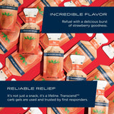Transcend Foods gel de fresa mini, sabor delicioso para reponer energía durante actividad
