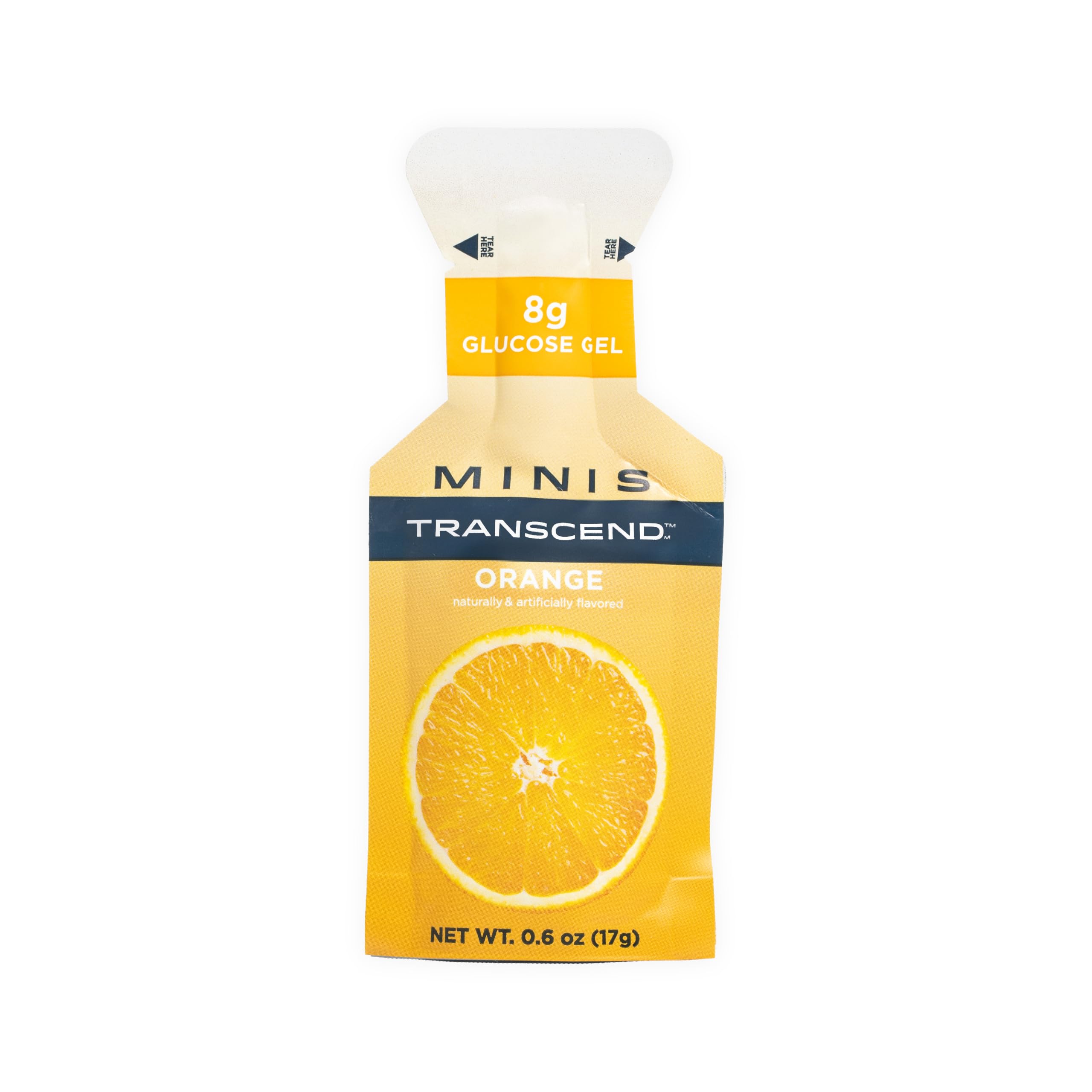 Transcend gel naranja mini-paquetes: energía rápida para entrenamientos intensos.