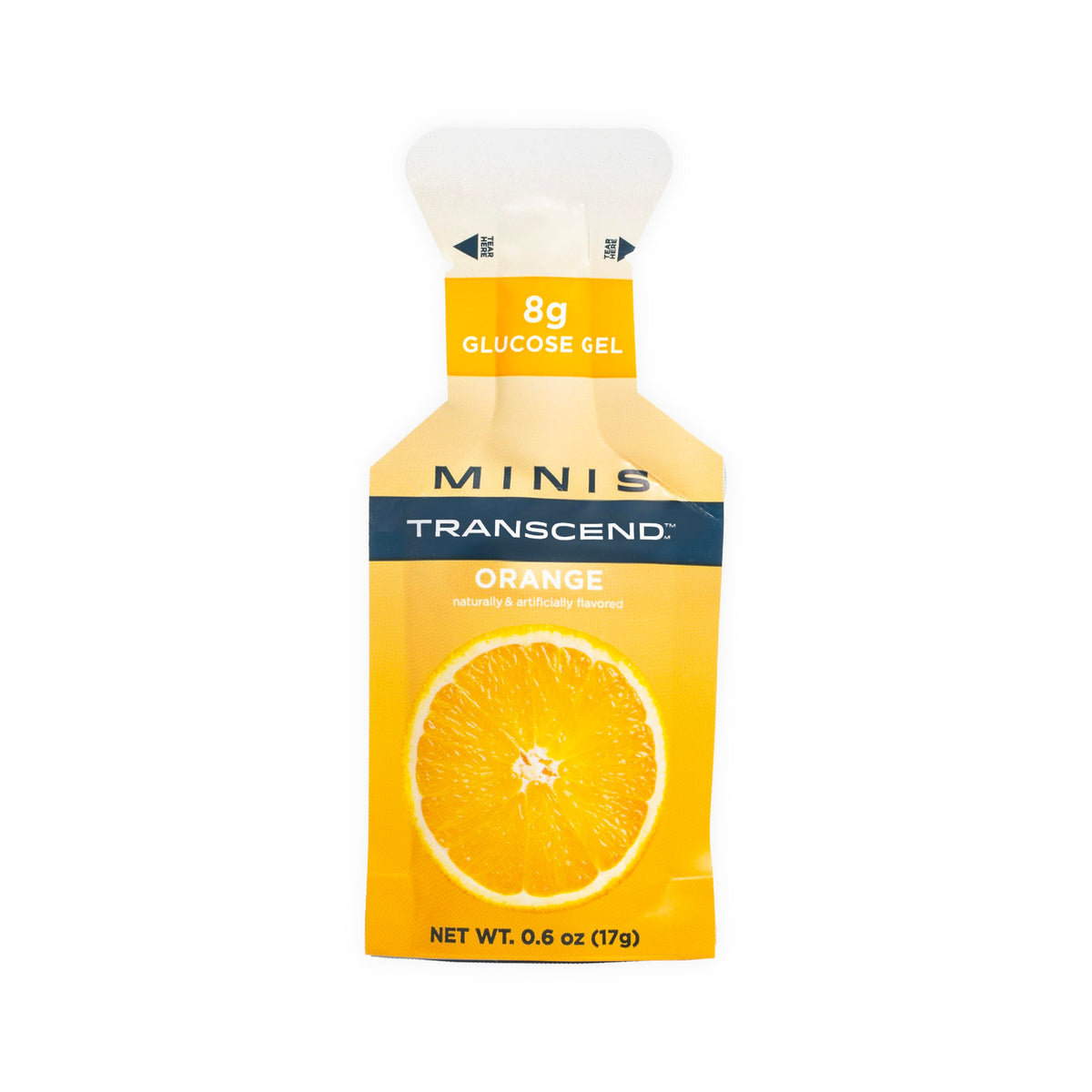 Transcend gel naranja mini-paquetes: energía rápida para entrenamientos intensos.