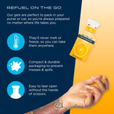 Transcend gel naranja sin cafeína: opción suave para entrenamientos sin estimulantes.