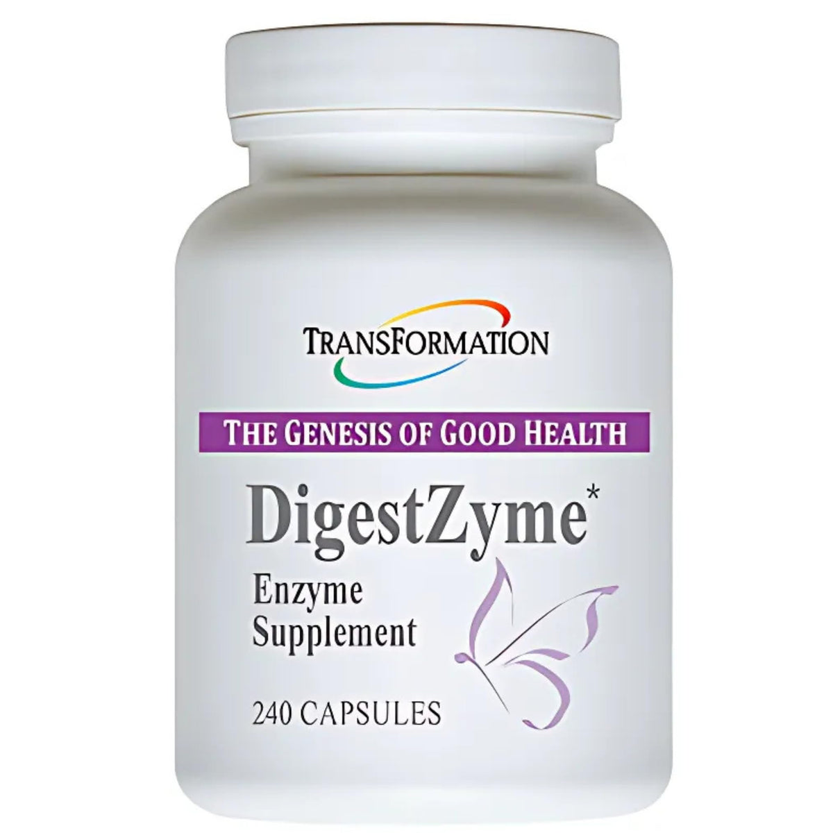 DigestZyme de TRANSFORMATION, envase visible para apoyo digestivo diario suave.
