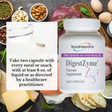 Etiqueta clara de DigestZyme facilita identificar el producto y uso.