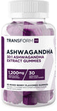 TransformHQ gominas de ashwagandha, empaque práctico para uso diario.
