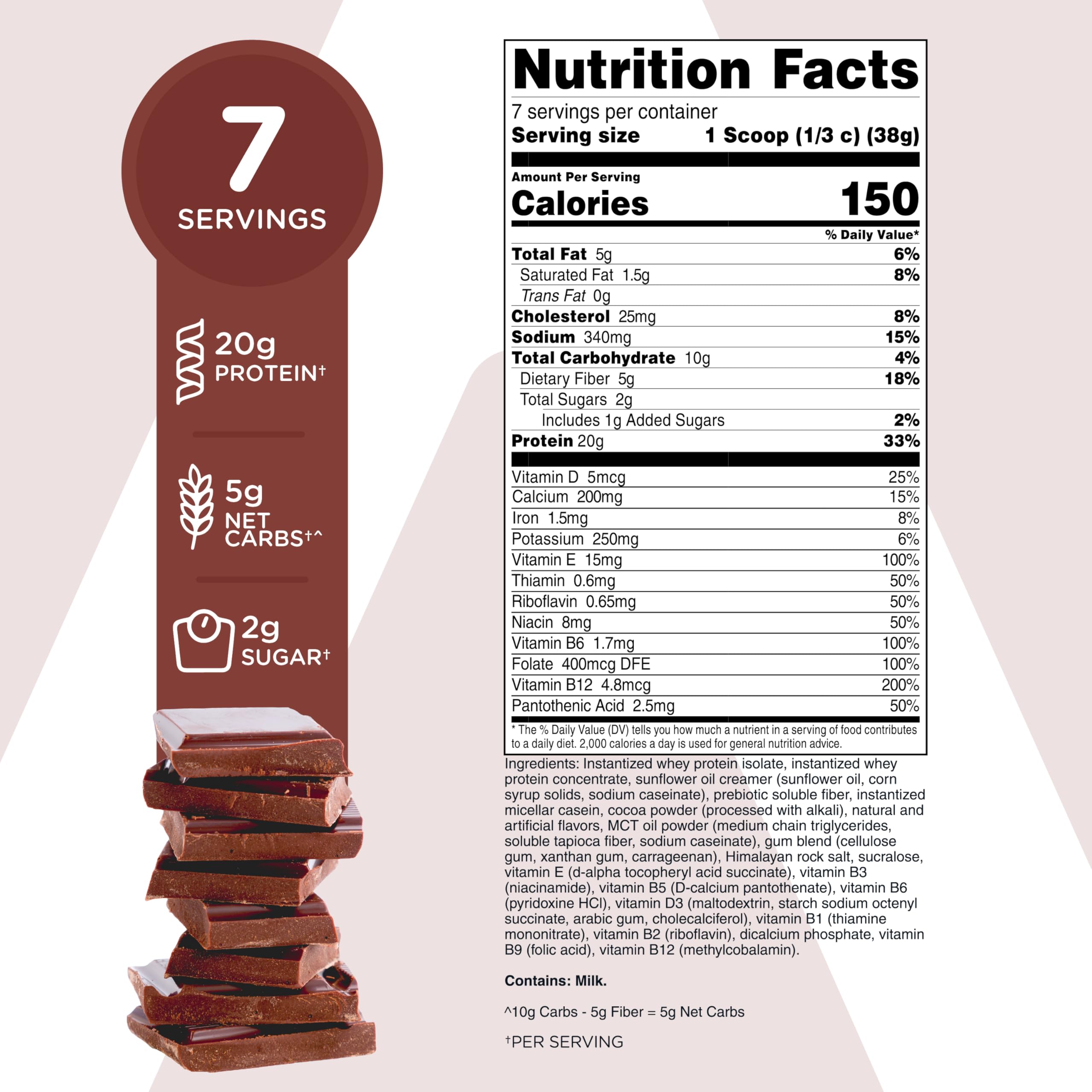 TransformHQ batido chocolate, porciones listas para un snack rápido