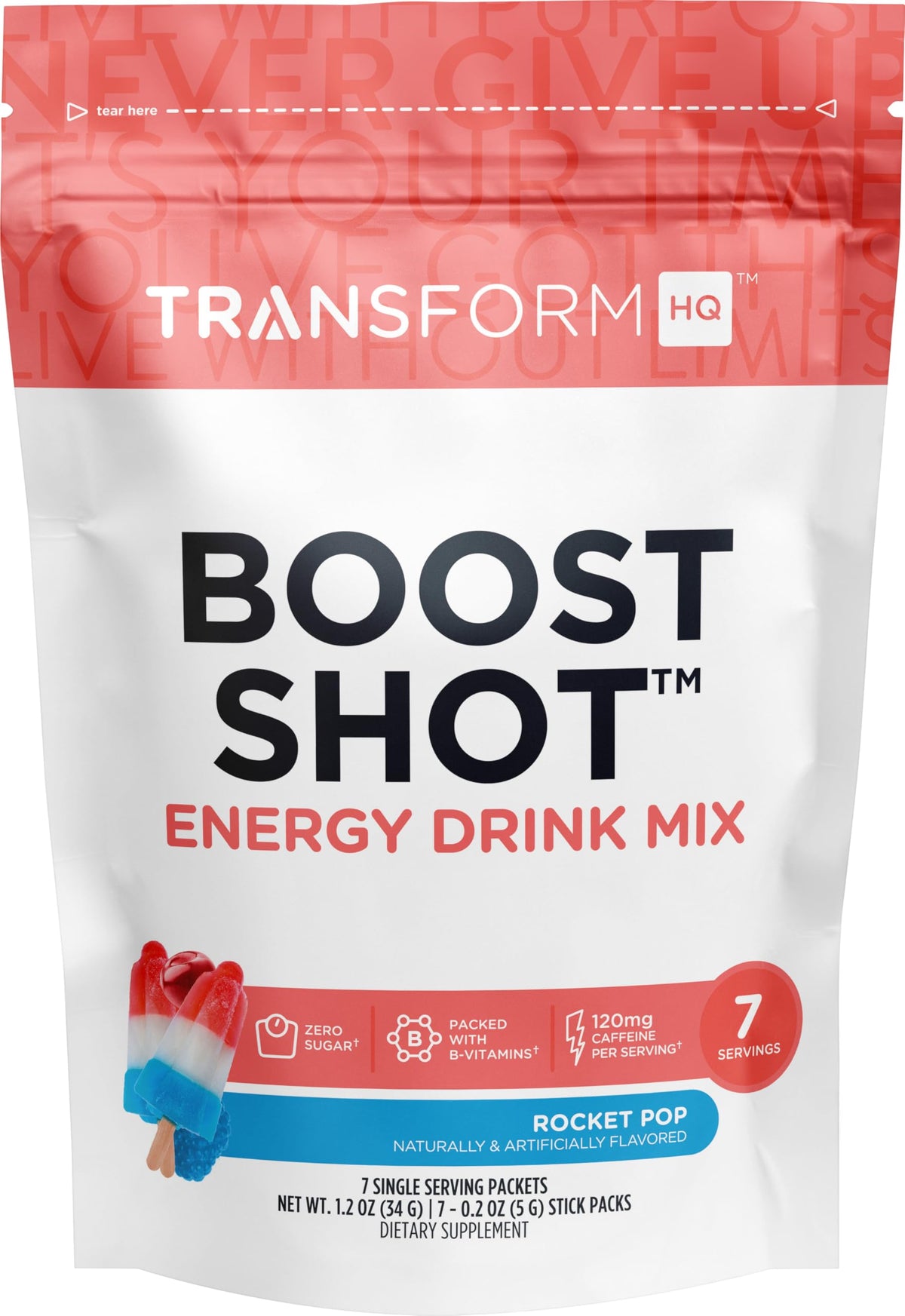 TransformHQ Boost Shot Paleta Cohete, paq. de 7 piezas para energía rápida