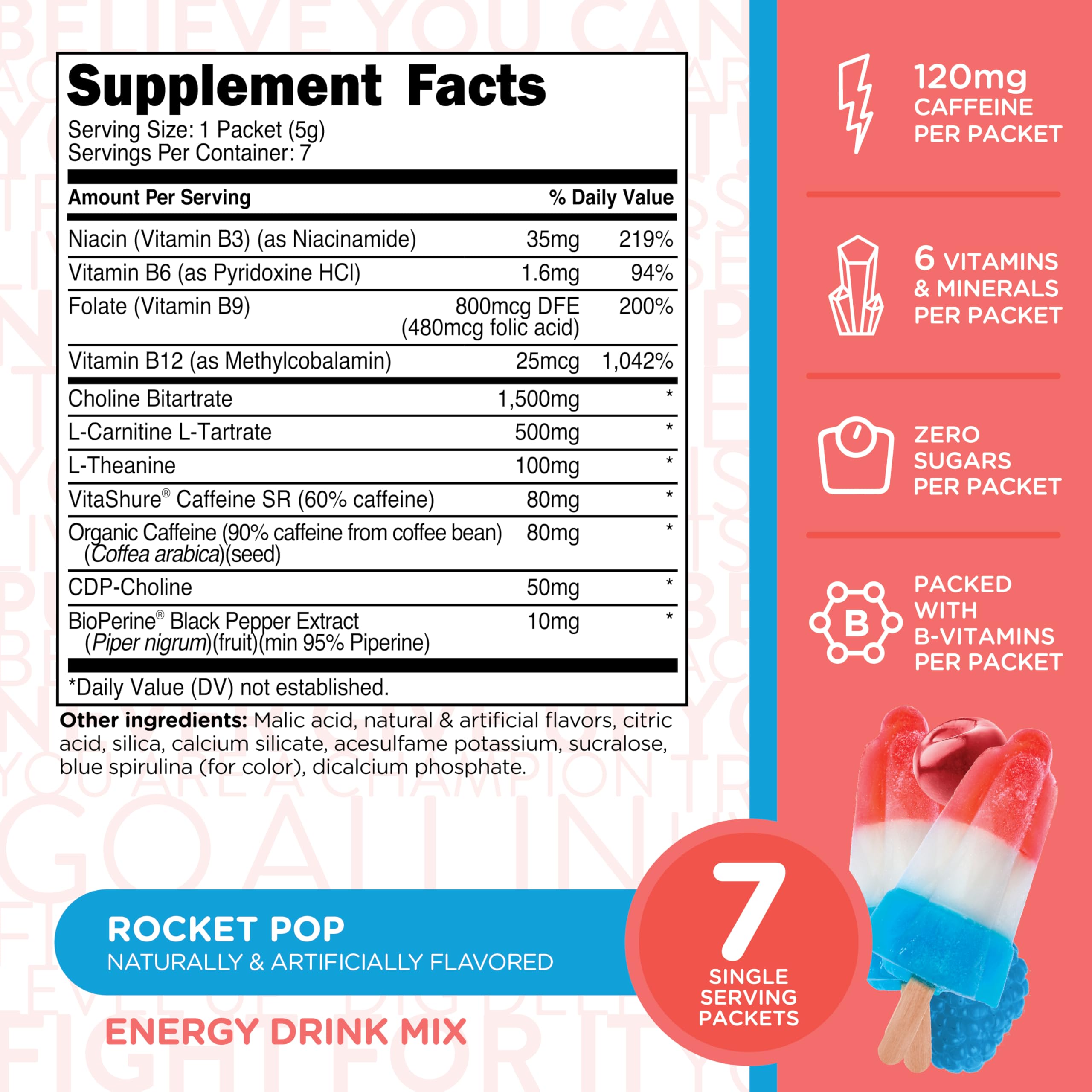 TransformHQ Boost Shot, vitaminas B3-B12 para apoyo nutricional