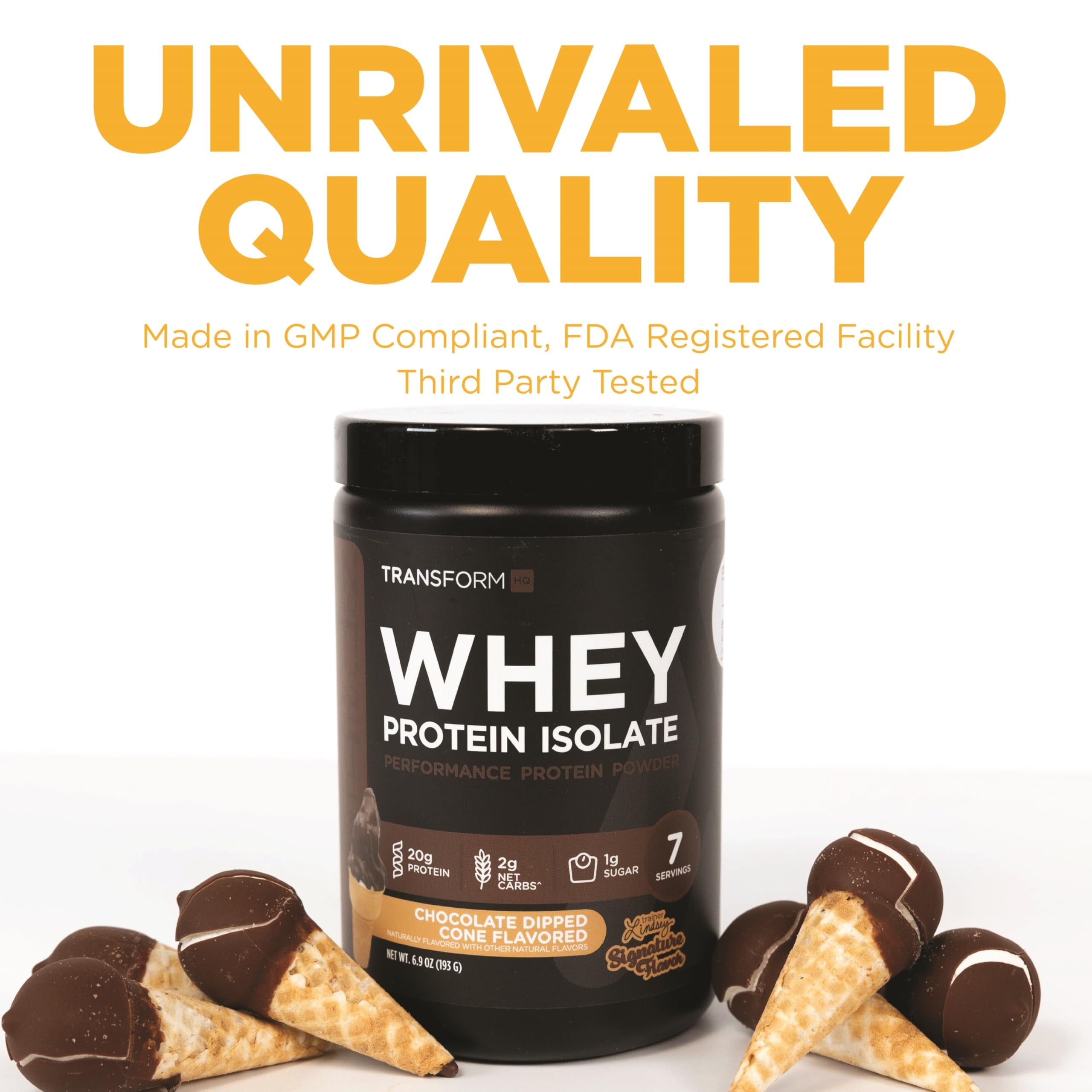 TransformHQ proteina aislada de suero chocolate, consumo diario rapido y practico