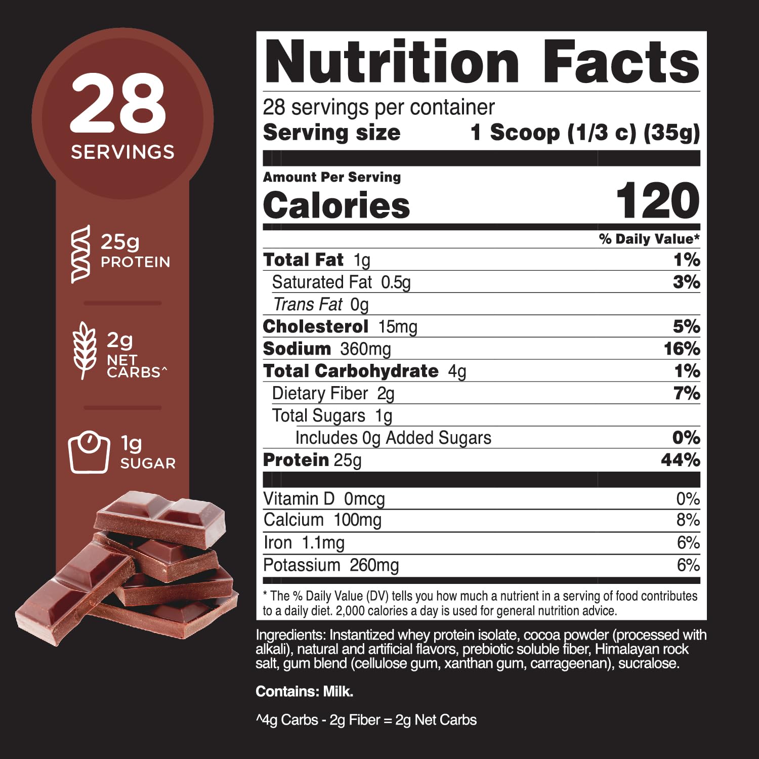 TransformHQ Proteína Aislada de Suero Chocolate frasco 28 porciones.