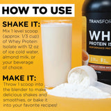 TransformHQ proteina aislada para entrenamiento activo, apoyo a un estilo de vida activo