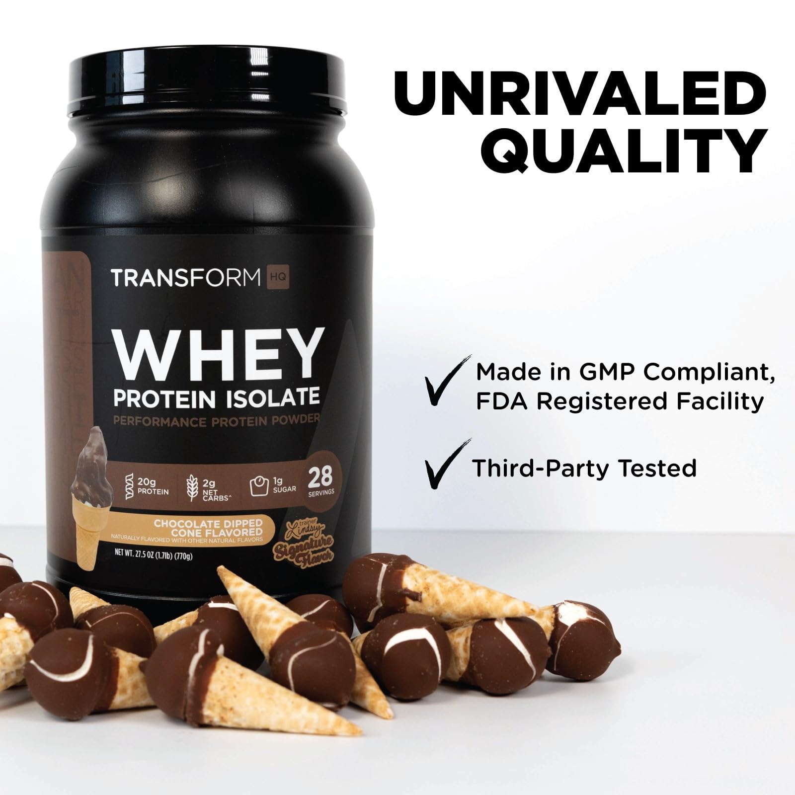 TransformHQ proteina aislada recuperación post-entrenamiento, sabor agradable