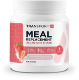 TransformHQ sustituto de comida en bote, sabor fresa crema, práctico para días ocupados