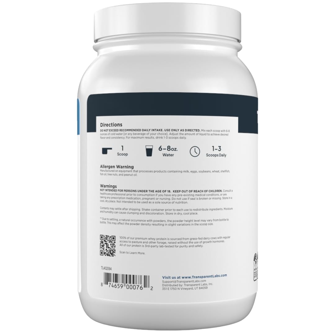 Proteína con aminoácidos esenciales de Transparent Labs para apoyar proteínas musculares.