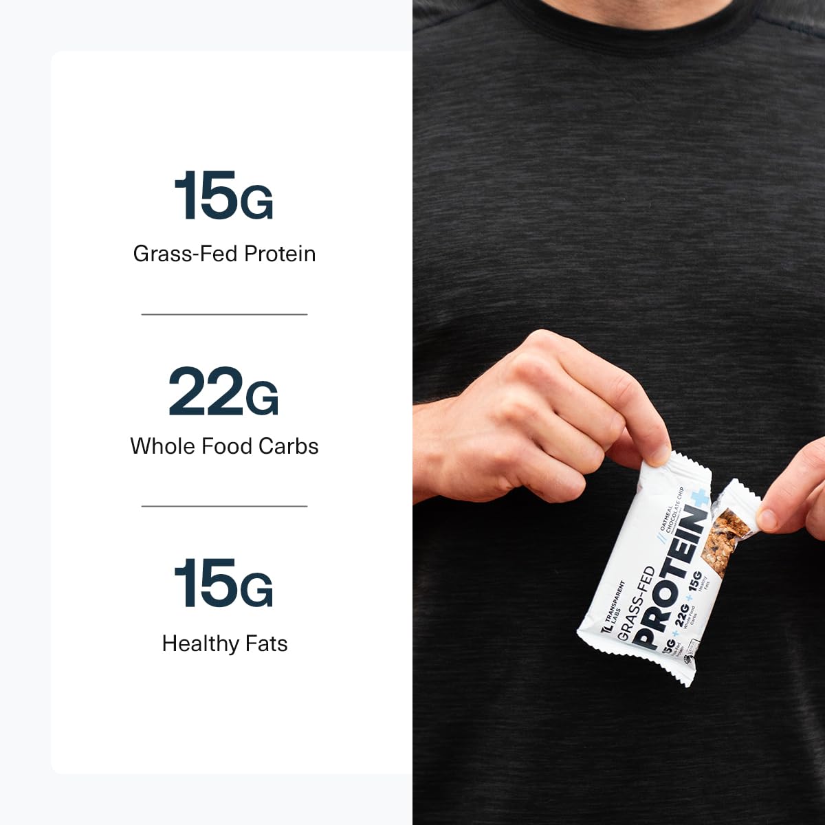 Barrita Protein+ Bars lista para llevar a entrenamientos.
