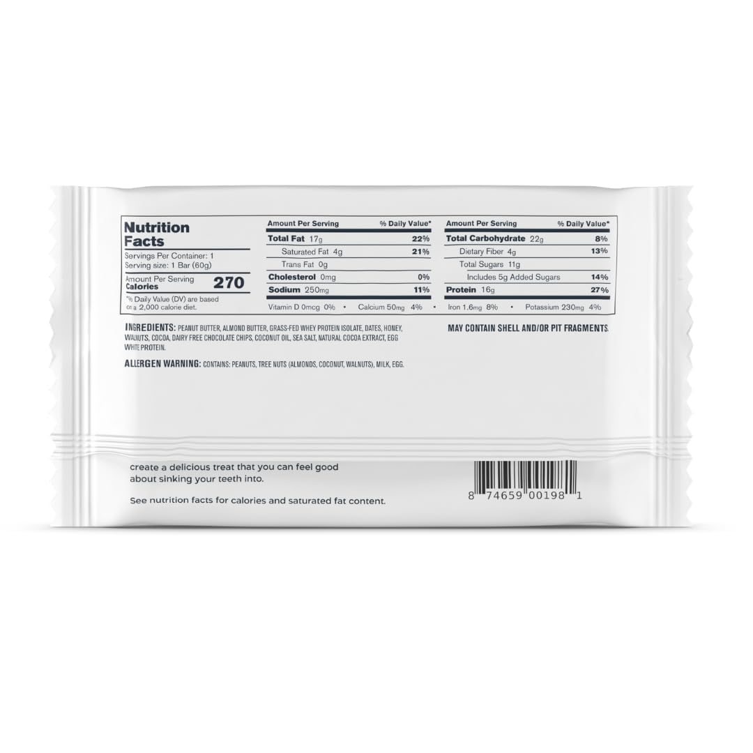 Barras proteina Transparent Labs huevo blanco, proteína completa en snack rápido