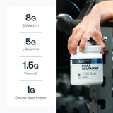 Botella portátil de Transparent Labs BCAA Glutamina para entrenamiento