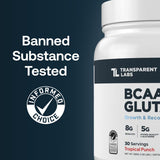 Cuchara medidora de Transparent Labs BCAA Glutamina para medir dosis