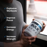 Polvo de Transparent Labs Bulk Pre-Entrenamiento con textura suave y disolución