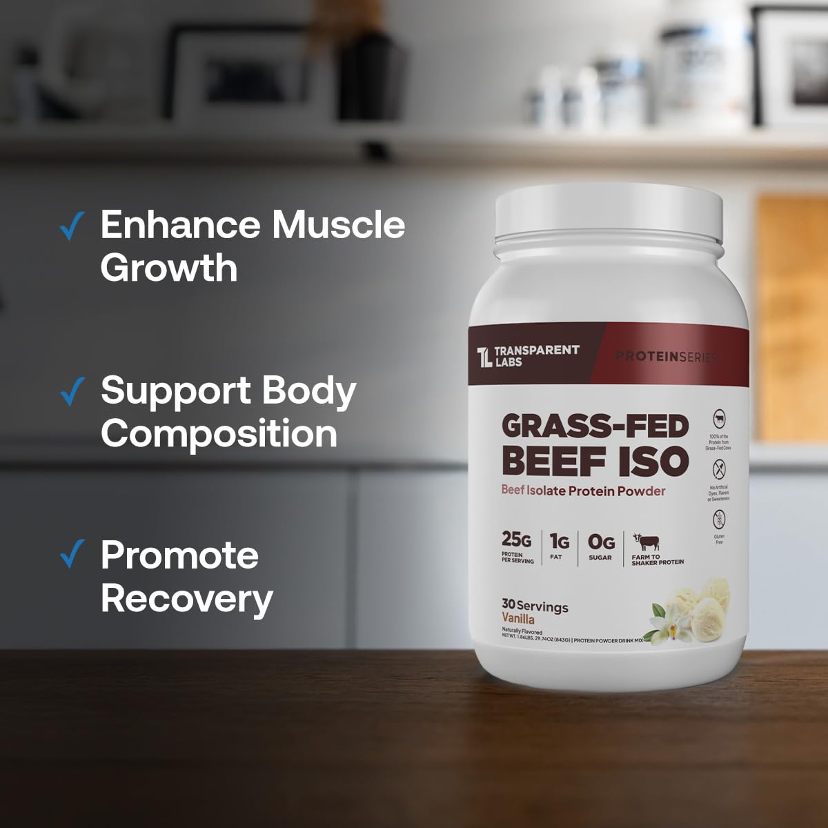 Perfil de aminoácidos de Transparent Labs compatible con recuperación muscular.