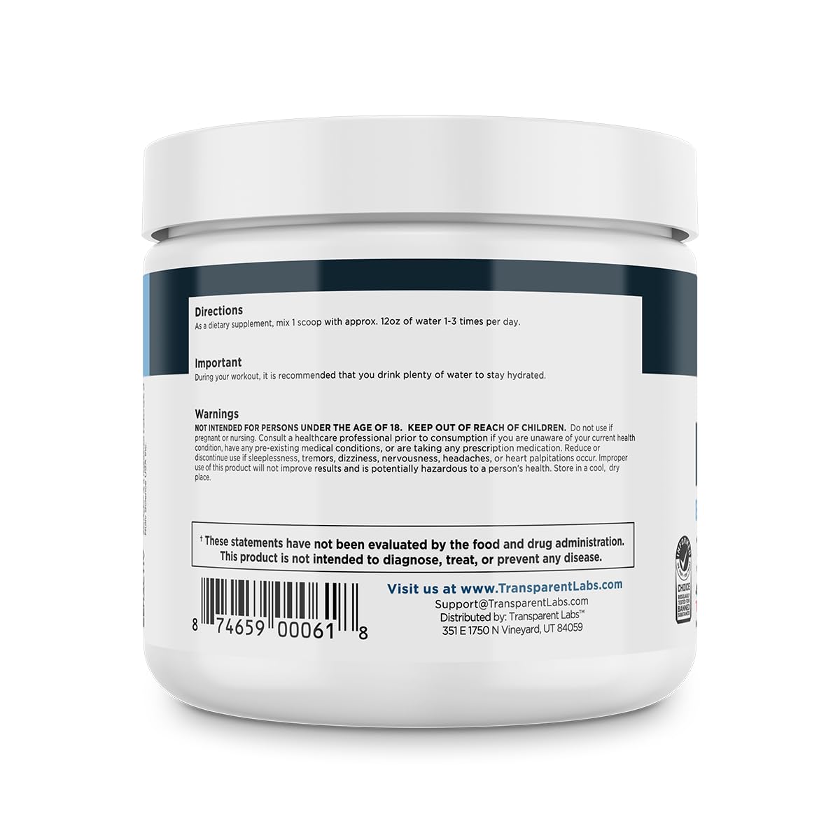Textura suave sin azúcares artificiales de Transparent Labs Hydrate