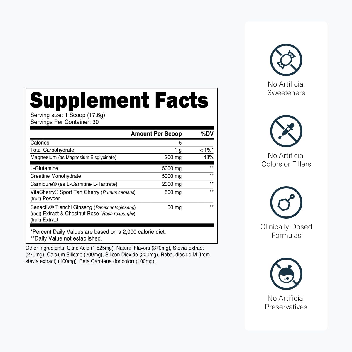 Transparent Labs Post, ingredientes con dosis clínicas para rendimiento sostenido.