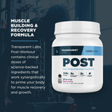 Mezcla en vaso con Transparent Labs Post lista para beber tras el entrenamiento.