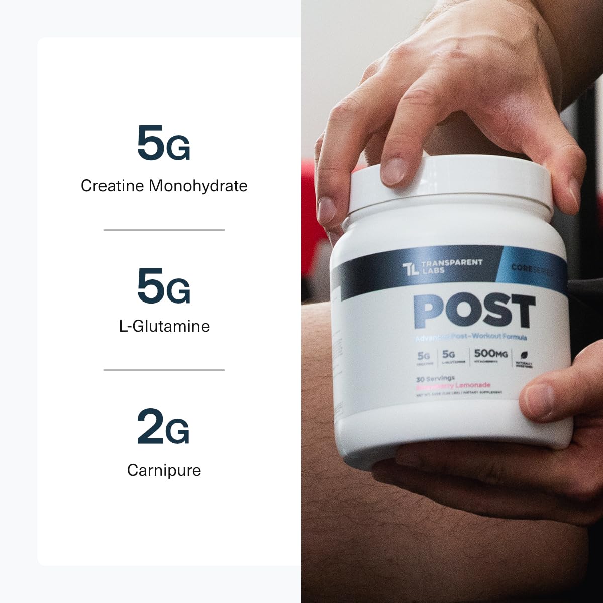 Transparent Labs Post ha pasado pruebas externas de pureza y potencia.