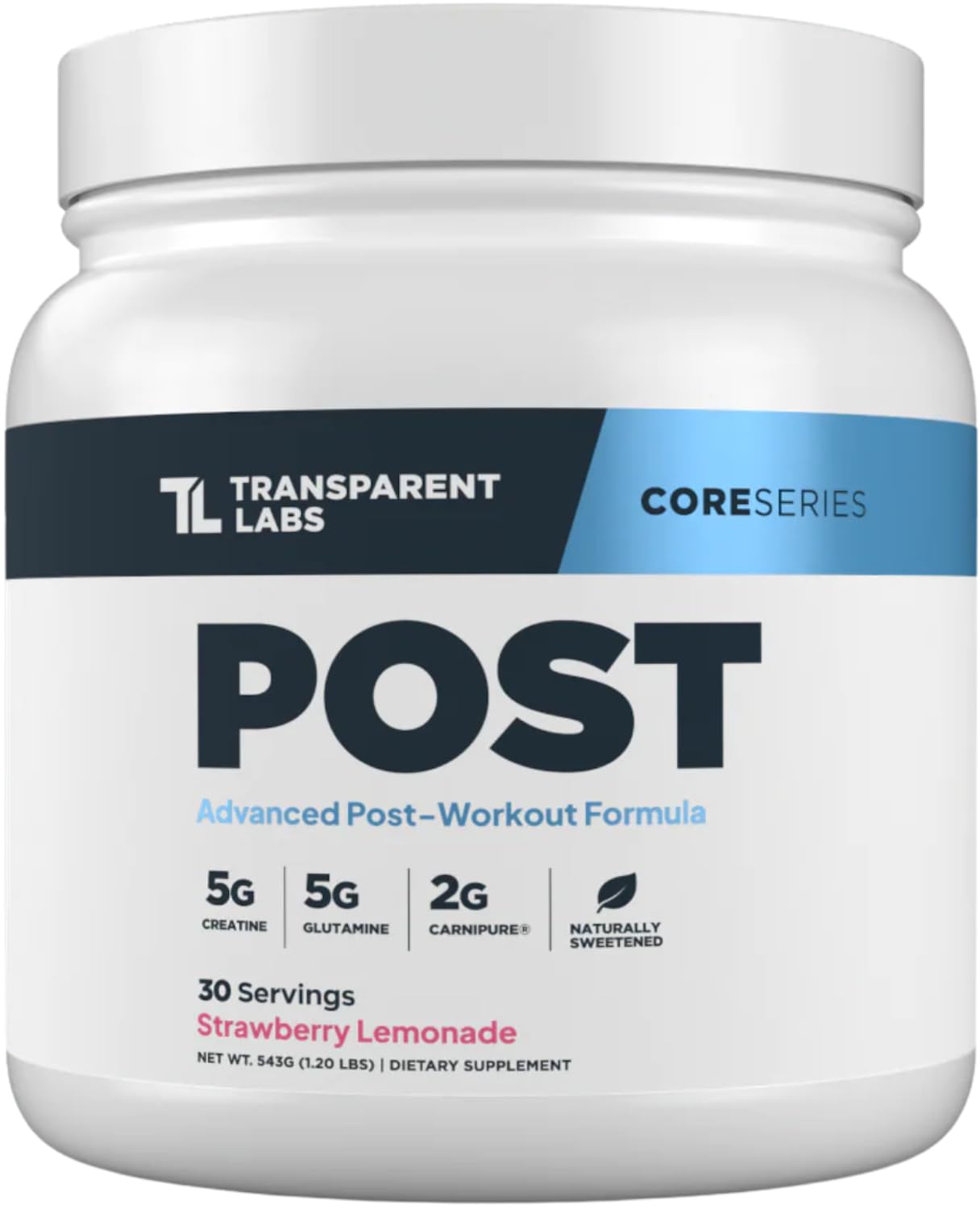 Transparent Labs Post favorece la recuperación muscular tras entreno intenso.