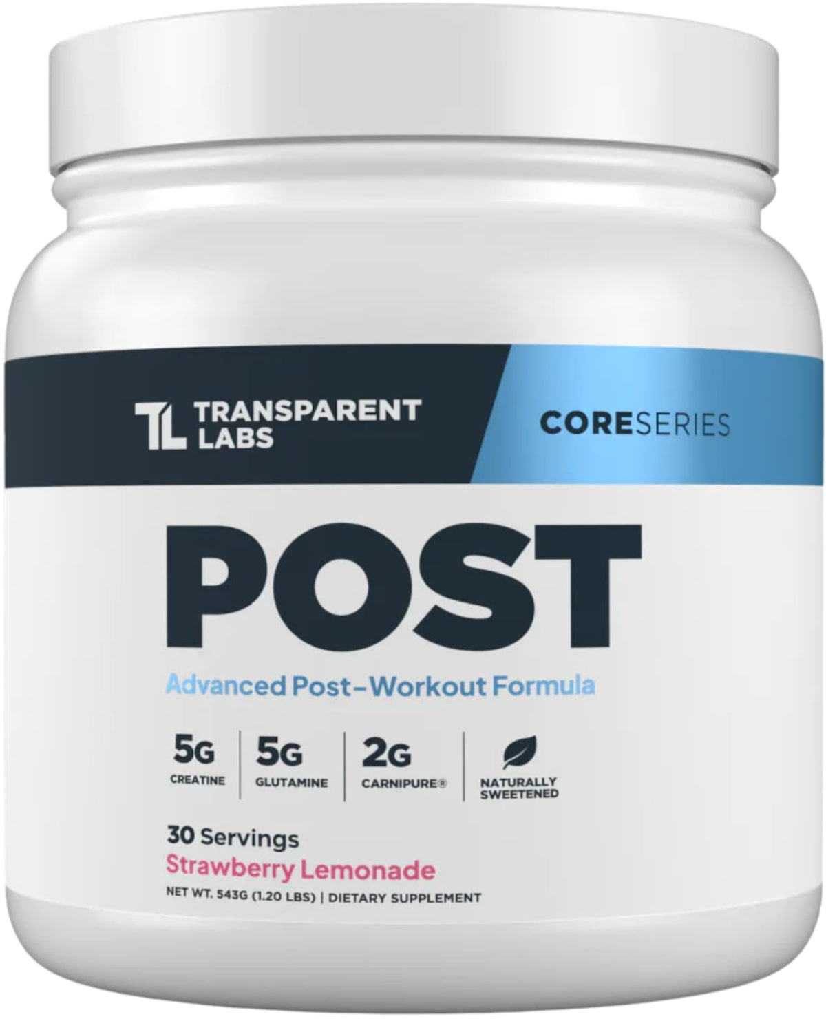 Transparent Labs Post favorece la recuperación muscular tras entreno intenso.