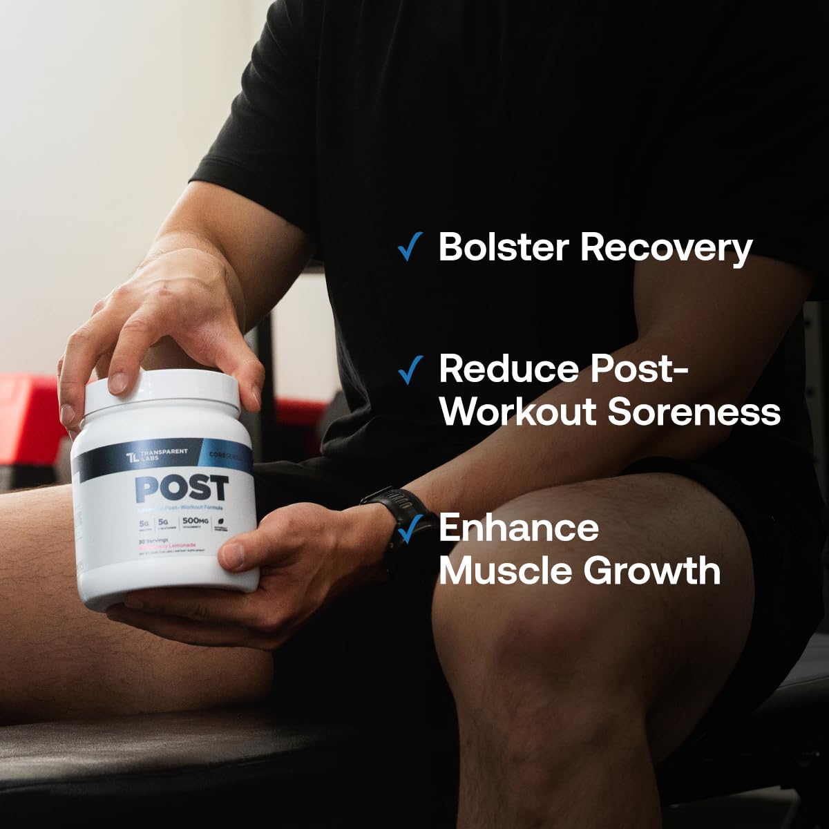 Transparent Labs Post, sabor natural con stevia para entrenamientos limpios.