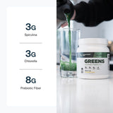 Transparent Labs Prebiotic Greens con acacia y plátano verde