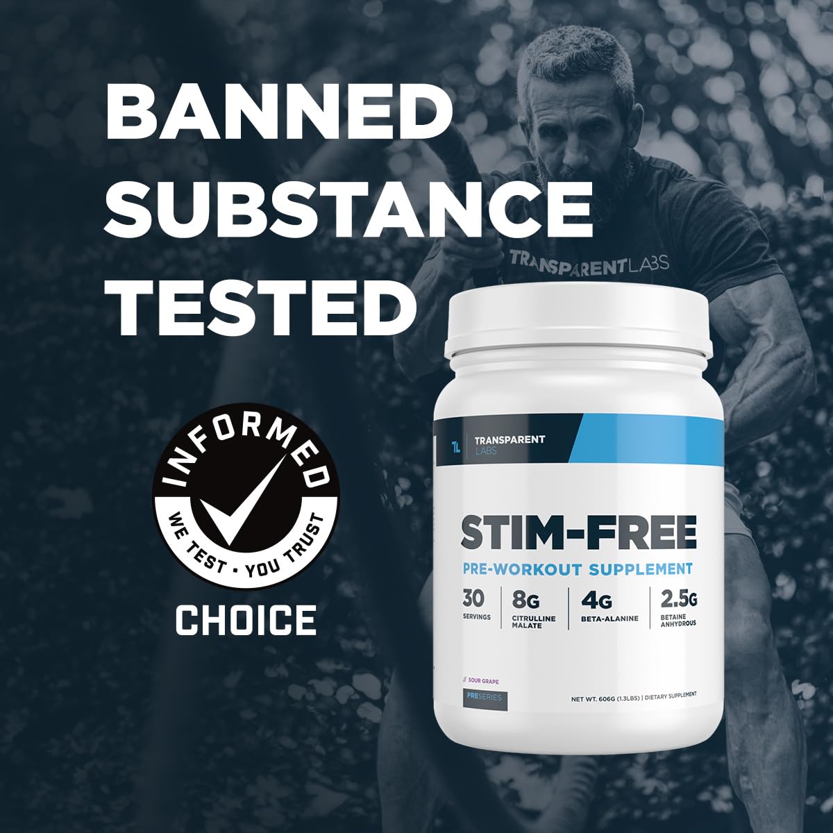 Transparent Labs Preentrenamiento sin estimulantes, cucharilla medidora para dosis precisas