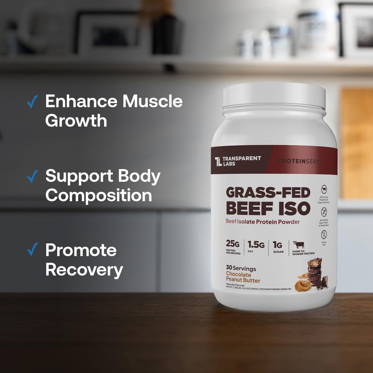 Proteína de Transparent Labs, probada por terceros para mayor confianza.