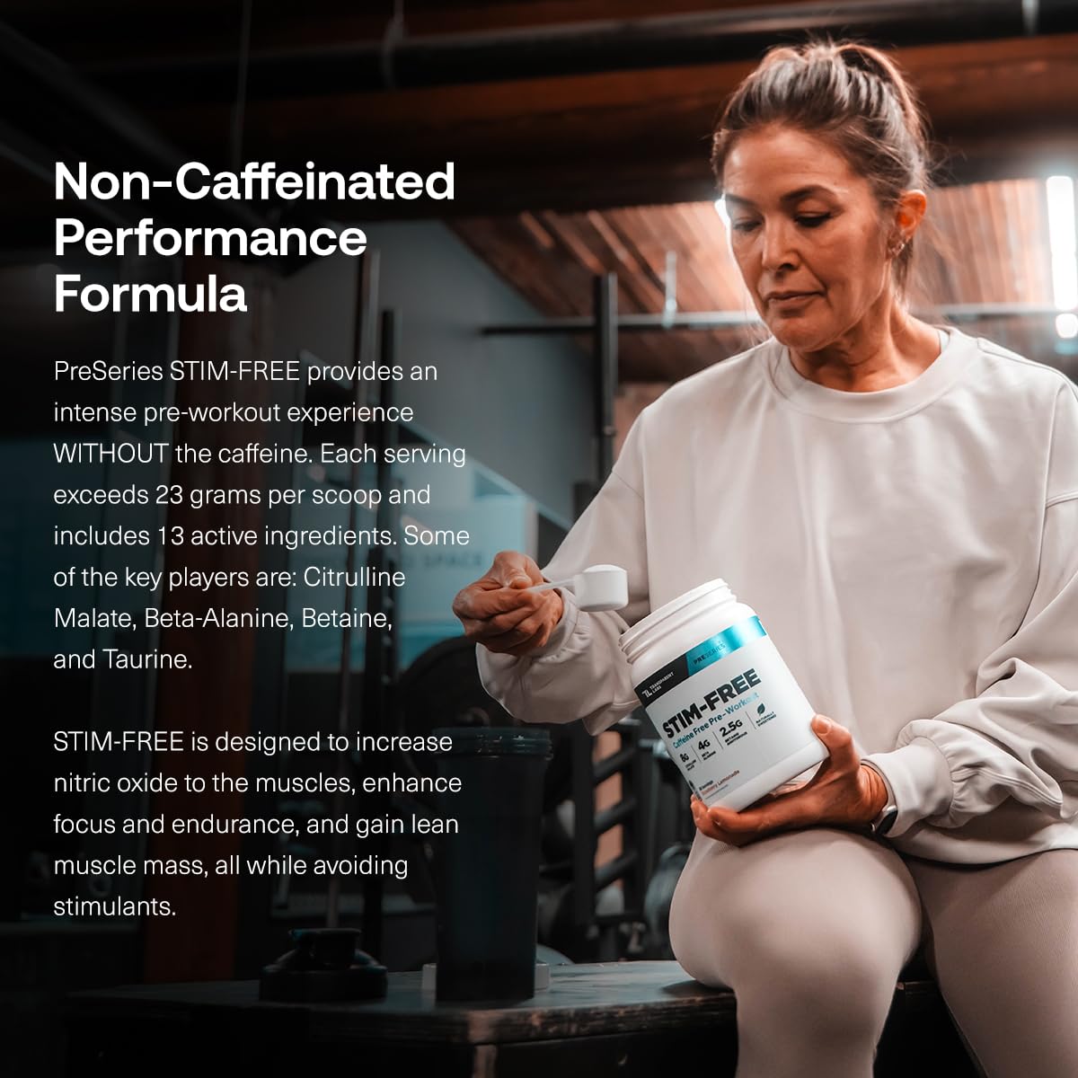 Transparent Labs Stim-Free Pre-entrenamiento: sabor fresa-limón para entrenar con gusto